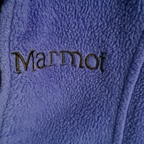 Marmot-Purple Fleece Zip-Up Jacket, Size Medium, with Zippered Pockets - Picture 2 of 8